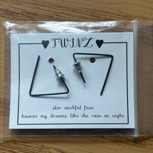 Minimalist Black Geometric Earrings